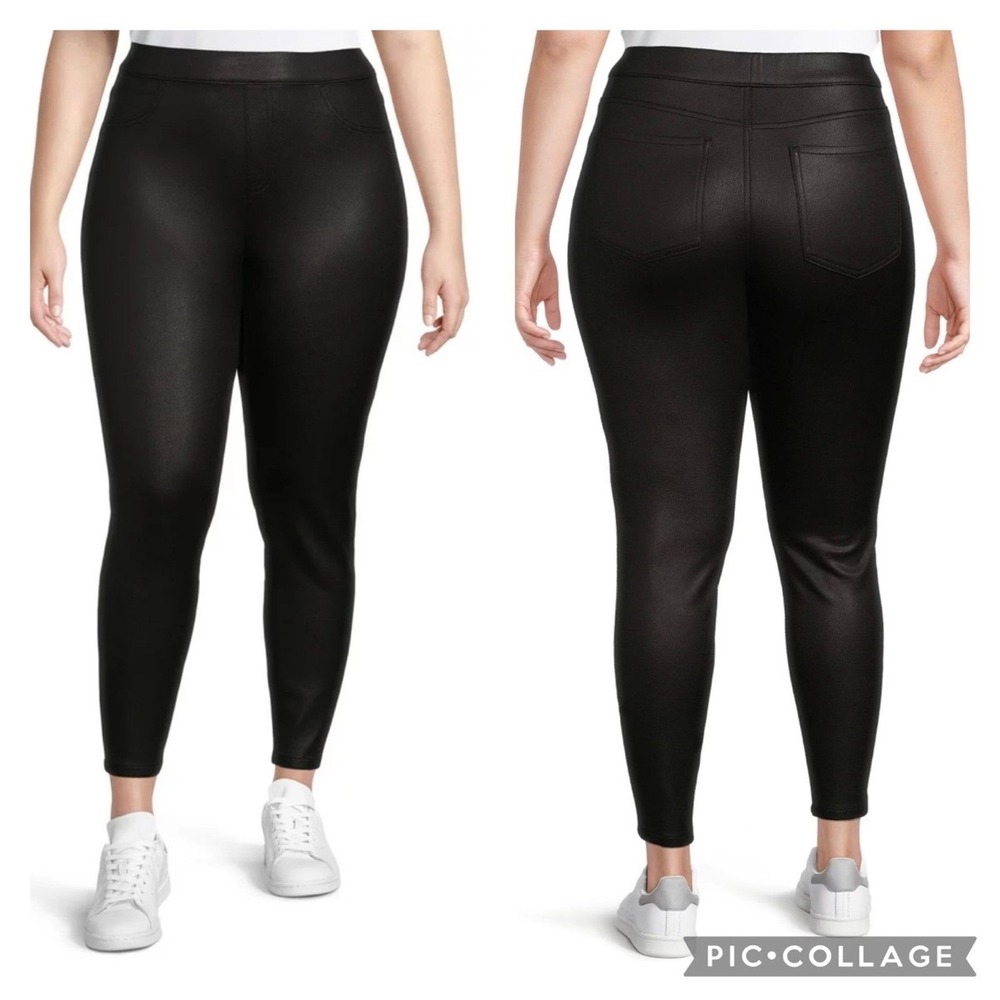 No Boundaries Black Faux Leather High Rise Pull-On Leggings – 3XL (21) –‎ NWT